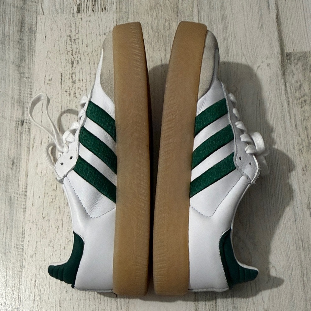Adidas Samba White and Green Shoes Size 8.5 - Picture 9 of 13